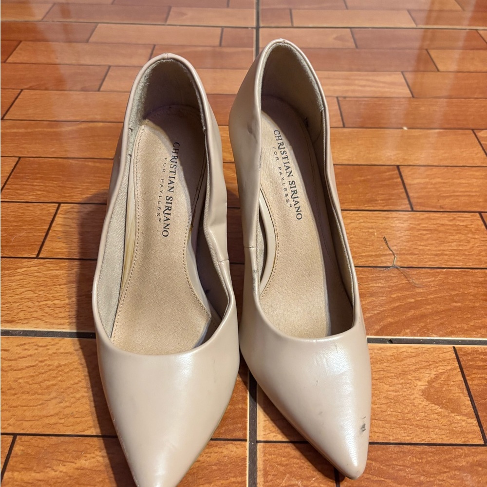 Christian Siriano Women's Beige Heels
